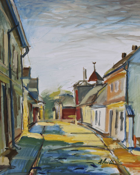 Autors: Andris Millers. Plūdoņa iela. Mākslas plenērs Bauskā. 2009.g.