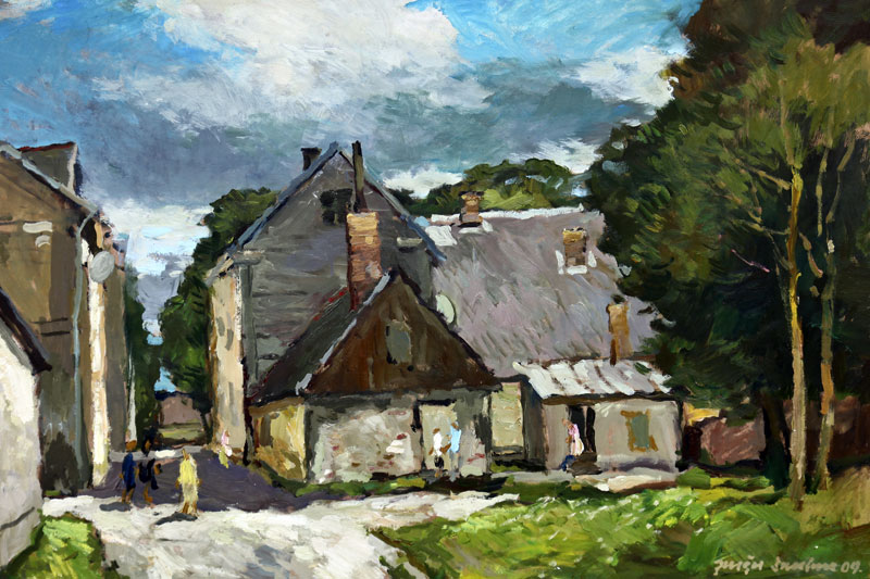 Autors: Jurģis Skulme. Strautnieku iela. Mākslas plenērs Bauskā. 2009.g.