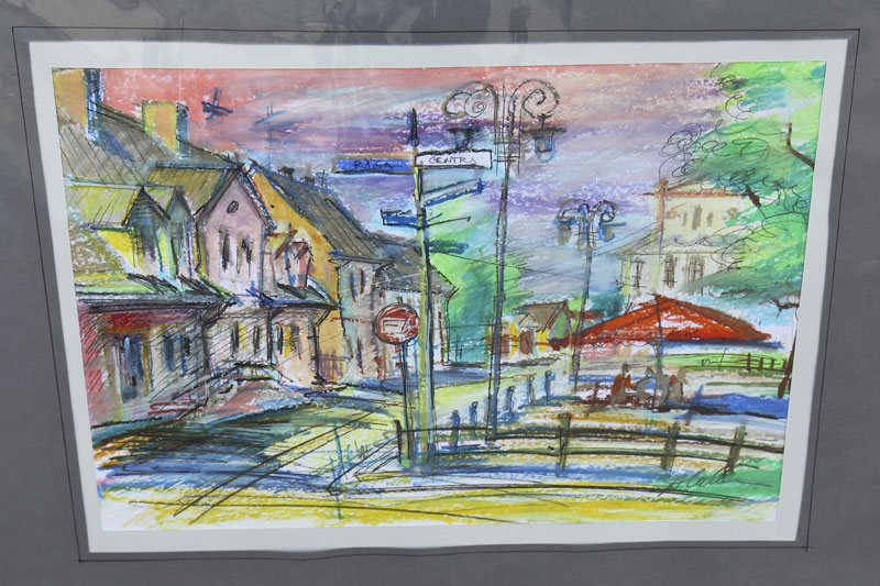 Autors: Andris Millers. Rātslaukums. Mākslas plenērs Bauskā. 2010.g.