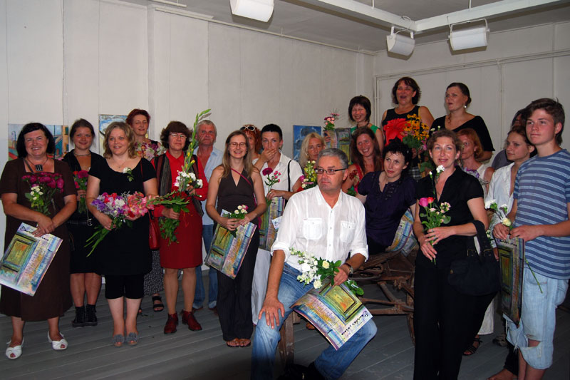 Plenēra izstādes atklāšana Bauskas novadpētniecības un mākslas muzejā. Mākslas plenērs Bauskā. 2010.g.