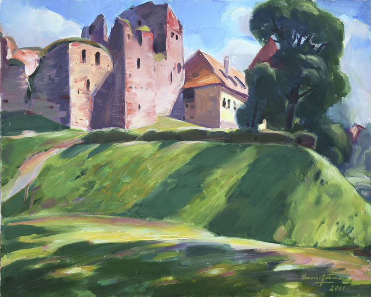 Autors: Juris Ģērmanis. Bauskas pils. Mākslas plenērs Bauskā. 2011.g.