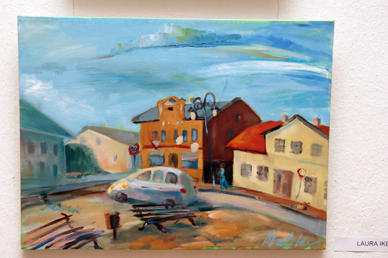 Autors: Matilde Laura Ikerte. Rātslaukums (Bauskas novada domes īpašumā). Mākslas plenērs Bauskā. 2011.g.